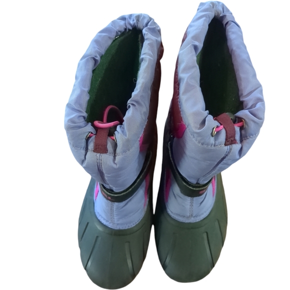 SOREL Purple and Black Pull On Drawstring Snow Boots - Picture 6 of 11